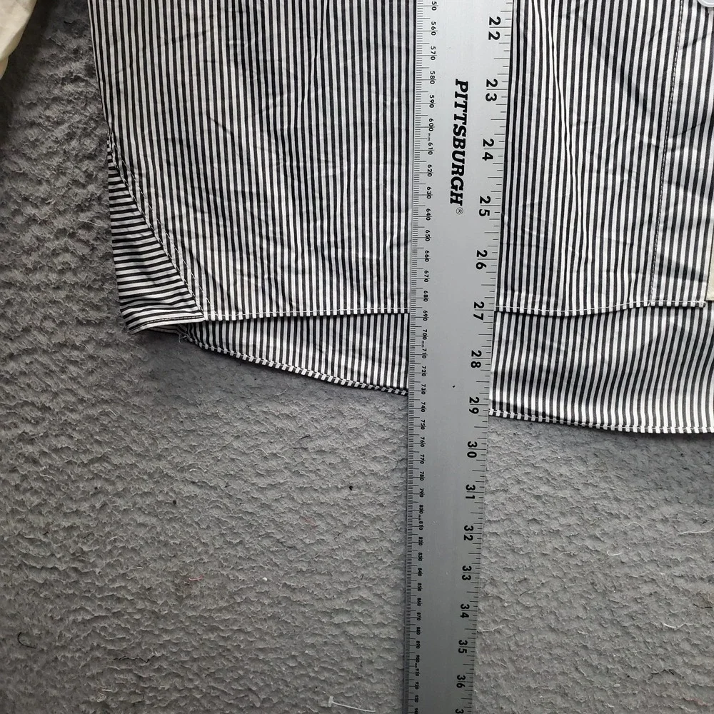 LAFAYETTE 148 New York Shirt Womens XS Multi Colorblock Striped Collar Button Up - Picture 3 of 11
